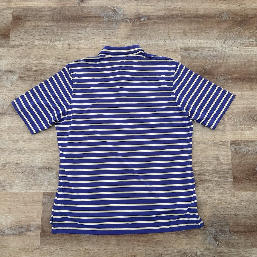 Fairway And Greene Mens XL Golf Purple & Yellow Stripped Polo Short Sleeve Shirt - Picture 3 of 3